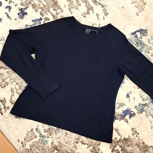 FIGS Salta Seamless Longsleeve Underscrub Base Layer Top, Navy Blue XL - Scrubs